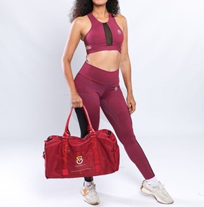 ORCAFITS Ensemble Legging et Brassière de Sport Femme Couleurs Contrastées, Coupe Ajustée, Haute Résistance, pour Entraînement et Fitness, Crop Top Taille Haute - Product Image 2