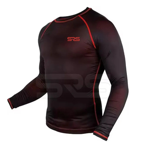 Quick Dry Compression Shirt <b>Men</b> Gym Training Running Athletic <b>Base</b> <b>Layer</b> Fitness Top Spandex/Polyester Long Sleeve Tight Fit - Product Image 3