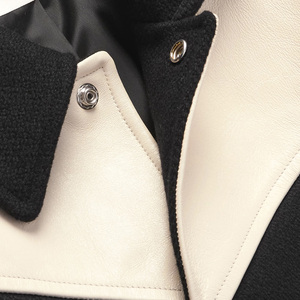 แจ็กเก็ตขนสัตว์ฤดูหนาวของผู้ชายสไตล์เท่ๆพร้อมกระเป๋าหนังดีไซน์ใหม่สำหรับผู้ชาย - Product Image 4