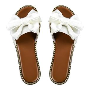 New Design Women's Comfortable Open Toe Slide <b>Sandals</b> <b>Ladies</b> Fashion Bowknot <b>Slip</b> <b>on</b> Summer Casual Flat <b>Sandals</b> - Product Image 1
