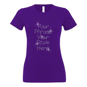 Camiseta de Verano con Logotipo Personalizado, Nombre con Pedrería, Tela Suave, Elegante, Transpirable y Ecológica para Mujer - Product Image 1