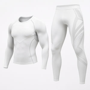 ชุดเสื้อและกางเกงขาสั้นกีฬาแฟชั่นใหม่สำหรับผู้ชาย พร้อมโลโก้สั่งทำ ชุดออกกำลังกายผ้าฝ้ายสำหรับผู้ชาย - Product Image 1