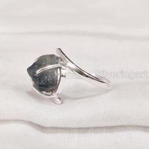Bijoux en pierre brute bague pour femme pierre précieuse tanzanite naturelle décembre pierre de naissance croix broche bague bijoux bague en argent Sterling 925 - Product Image 3