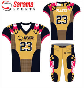 2022 Sublimated ผู้ชายที่กำหนดเองการออกแบบอเมริกันฟุตบอลเครื่องแบบบวกขนาดโรงงานโดยตรงทำฟุตบอลเครื่องแบบ - Product Image 1