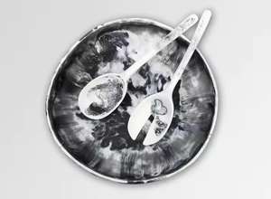 Dernier bol de vaisselle en bois de résine époxy fait à la main pour hôtel ou restaurant écologique pour mélanger ou servir - Product Image 2