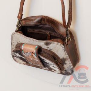 Bolso cruzado de cuero de vaca genuino con estilo occidental, hecho a mano, bohemio, para mujer, de lujo, novedad - Product Image 6