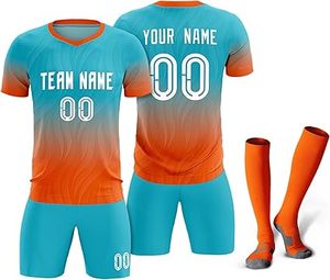 Uniforme de fútbol personalizable conjunto 100% algodón secado rápido Unisex tallas adultas todas las estaciones - Product Image 6