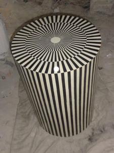 Handcrafted Exquisite Bone Inlay Drum End <b>Stool</b> Bone Inlay <b>Round</b> Shape End /Coffee /Side <b>Table</b> Modern Home Decorate Furniture - Product Image 4