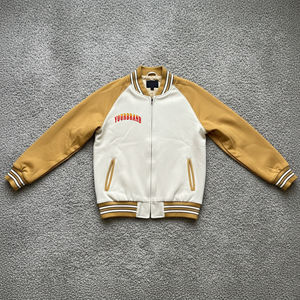 Veste longue de style universitaire pour homme en 100% laine OEM avec logo sur le devant, poches latérales bicolores, bordure contrastée, veste d'hiver confortable - Product Image 1