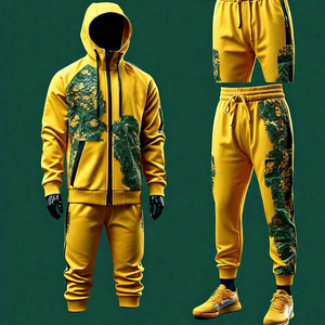 ชุดวอร์มเล่นกีฬาสะท้อนแสงสำหรับผู้ชายผู้หญิงชุด2ชิ้นเสื้อแจ็กเก็ตและกางเกงฮิปฮอปแฟชั่นชุดวอร์มไนลอนสำหรับไปยิม - Product Image 3