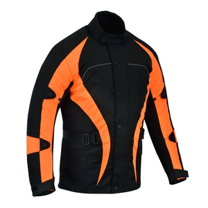 Veste de moto en textile blindé CE imperméable en Cordura pour hommes avec panneaux noirs/haute visibilité Veste de moto aventurière pour hommes - Product Image 6