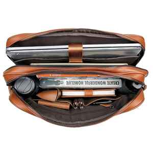 กระเป๋าธุรกิจส่งเอกสารสำหรับผู้ชายกระเป๋าเอกสารหนังใส่แล็ปท็อปของผู้ชายกระเป๋าธุรกิจสำนักงานความจุขนาดใหญ่โลโก้ตามสั่ง2025 - Product Image 3