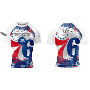 Chemises anti-éruptions cutanées personnalisées sublimées pour hommes MMA Rash Guard vente en gros Rash guard Compression à manches courtes - Product Image 4