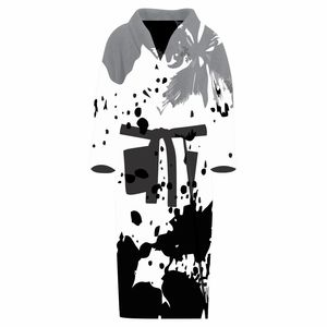 OEM personalizable 100% poliéster vestido de boxeo cómodo Etiqueta Privada desgaste de artes marciales bata personalizada - Product Image 1
