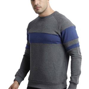 เสื้อกันหนาวผู้ชายผ้าฝ้าย100% น้ำหนักเบามีฮู้ดแบบสวมหัวมีโลโก้ที่กำหนดเองระบายอากาศได้สีตัดกันสำหรับพื้นฐาน - Product Image 4