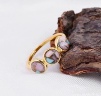 Bonne qualité en gros classique mariage bijoux en pierres précieuses véritable 925 en argent Sterling personnalisé bague fine éternité vermeil usine
