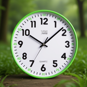 Yes Time <b>Wall</b> <b>Clock</b> 30cm Green Quartz <b>Silent</b> Movement - Product Image 3