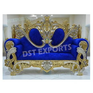 Ensemble de canapé pour marié et mariée scène de mariage glamour Ensemble de canapé pour couple réception royale Mariage asiatique Ensemble de canapé en or blanc Royaume-Uni - Product Image 3