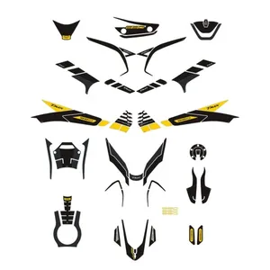 Kit Protezioni Adesive 3D Gialle per Scooter Compatibili con Yamaha Tmax 560 2022-23 Adesivi Moto - Product Image 1