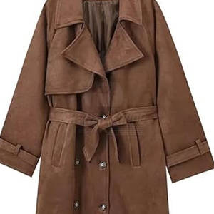 <b>Women</b> Suede Leather Wool Windproof Coat Stylish Winter <b>for</b> Daily <b>Wear</b> <b>Travel</b> and Urban Fashion Outfits - Product Image 6