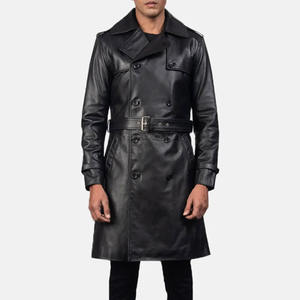 Vente en gros mode manteau en cuir pour hommes couleur unie prix bon marché manteau en cuir respirant fabriqué au Pakistan - Product Image 2