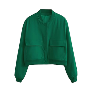 แจ็กเก็ตมีฮู้ดปิดด้วยซิปลายพื้นมีกระเป๋าระบายอากาศ - Product Image 1