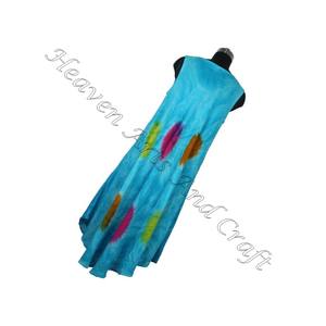 ชุดเดรสยาวสไตล์โบโฮสำหรับผู้หญิงชุดเดรสชายหาดแขนกุดมัดย้อมทำด้วยมือ - Product Image 6