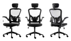 Ergonomic High-Back Mesh <b>Office</b> <b>Chair</b> and Built-In Headrest <b>Swivel</b> Desk <b>Chair</b> for Home <b>Office</b> Contemporary Design - Product Image 2