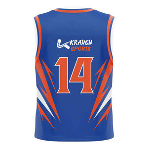 Maillot de basket-ball imprimé par sublimation de haute qualité à 100%, vente en gros de vêtements de basket-ball, maillot de basket-ball sans manches - Product Image 2