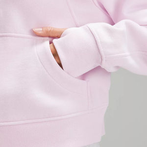 เสื้อสเวตเชิ้ตผู้หญิงแบบซิปครึ่งตัว สีพื้น ทรงหลวม ไซส์ใหญ่ ผ้าไม่ยับ ระบายอากาศได้ดี - Product Image 5