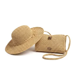 กระเป๋าถือสานทรงซองจดหมาย ANA Crochet Raffia Straw  แบบสะพายข้าง  สไตล์โบฮีเมียนสำหรับฤดูร้อน  ตกแต่งด้วยงานปักมือ  สายสะพายเส้นเดียว  ปิดด้วยหัวเข็มขัด - Product Image 1