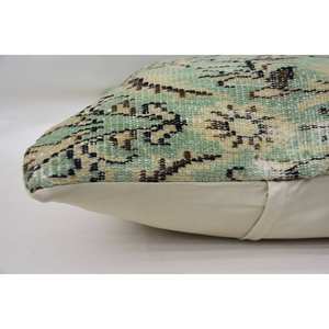 28x28 pouces Beige Paisley Patchwork Laine Oreiller Kantha Style Coussin avec Technique Tissée et Motif Vintage - Product Image 4