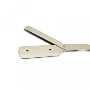 Maquinilla de afeitar profesional para peluquero, hoja de acero inoxidable, maquinillas de afeitar con mango de madera - Product Image 4