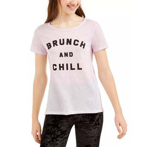 T-shirt grafica Love Tribe Junior's Brunch and Chill, taglia unica, in jersey traspirante, blu brillante - Product Image 1