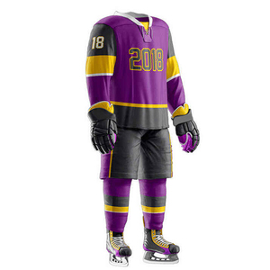 Tenue de hockey sur glace de qualité professionnelle, confortable, respirante, séchage rapide, en spandex/polyester, ensembles personnalisés, prix de gros, vêtements - Product Image 6