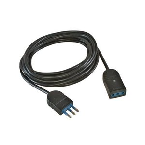 5m Electrical <b>Extension</b> Cable H05VV-F 3x0.75 Mmq (10A 2P+T) Black PP0382 1R for Cables and Wires - Product Image 1