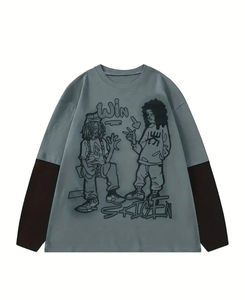 เสื้อสเวตเตอร์คอกลมใส่สบายสำหรับผู้ชายเสื้อสเวตเชิ้ตฤดูหนาวพิมพ์ลายการ์ตูนแบบกำหนดเองจากผู้ผลิตในปากีสถาน - Product Image 1