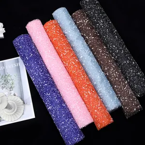 floral packing various kinds cheap snowflake flower wrapping mesh Snow Dot Mesh For Flower Wrapping