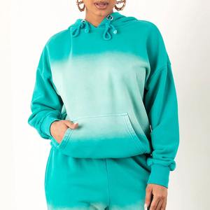 2025 hivers Vintage lavage à l'acide recadrée évasé survêtement ensemble pour femmes 400 GSM lourd polaire soleil délavé respirant - Product Image 1