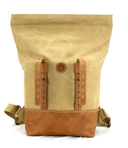 Pugmark élégant unisexe toile cuir sac à dos étanche antivol conception Polyester pour Softback ordinateur portable sac de voyage Vintage - Product Image 3