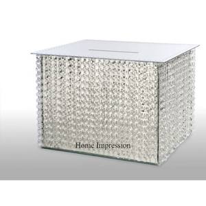 Petite forme aspect attrayant couleur or plaqué cadre en métal robuste acrylique transparent fournitures de boîte de carte d'invitation de mariage de luxe - Product Image 6