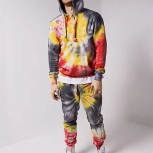 Jersey de manga larga para hombre gimnasio de talla grande liso Tie Dye chándal bordado ropa deportiva para correr impresión Digital Jogging - Product Image 4