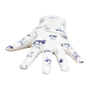 Guante de Golf de Cuero Genuino Blanco de Alta Calidad con Estampado Tropical Azul, para Mano Derecha, Antideslizante, Unisex, para Uso en Exteriores - Product Image 4