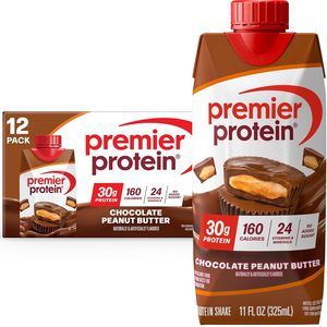 Premier <b>Protein</b> Shake, Chocolate Peanut Butter, 30g <b>Protein</b>, 24 Vitamins & Minerals to Support Immune Health, 11 fl oz, 12 Pack - Product Image 1