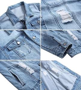 Personalizado Casual Unisex 100% algodón bordado Vintage multicolor Patchwork Jacquard Regular Fit chaqueta de mezclilla duradera - Product Image 6