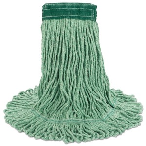 Boardwalk 5-inch Medium Green Wet <b>Mop</b> Head Super Loop Cotton and Synthetic Fiber 12/Carton - Product Image 1