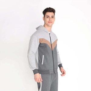 Survêtement à capuche à couleur bloquée pour hommes de haute qualité tenue grande taille respirante pour l'entraînement et l'hiver taille XL - Product Image 3