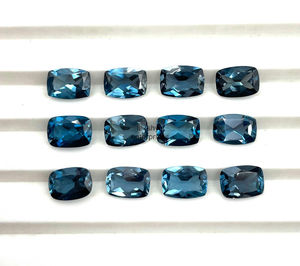 7x9mm London Blue Topaz Coussin Cut Pierres précieuses en vrac à facettes Perles de topaze bleue naturelle pour la fabrication de bijoux au prix de gros en vrac - Product Image 1
