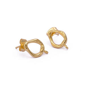 ต่างหูทองเหลือง DIY แบบติดห่วงเดี่ยว ลายตอก สำหรับทำต่างหูสไตล์โบโฮ ชิ้นส่วนขนาดเล็ก - Product Image 2