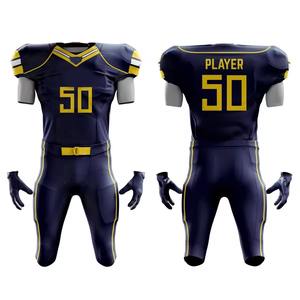 Venta al por mayor de uniformes de fútbol americano de alta calidad, conjuntos de sublimación transpirables, técnicas impresas de talla grande - Product Image 2